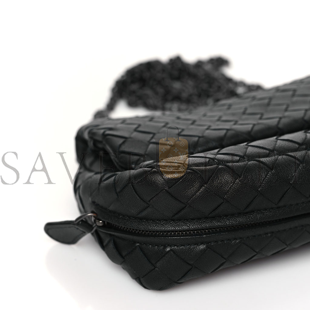 bo*te*ga Ve*ne*ta nappa intrecciato small messenger bag light grey (20*12*6cm)